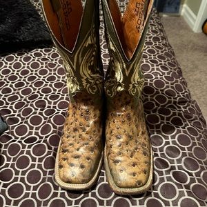 Ostrich  cowboy boots men’s 38 us size 10